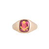 A Gold Synthetic Ruby Masonic Ring