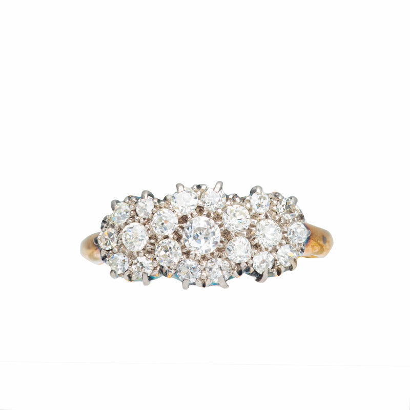 Triple Cluster Diamond Ring