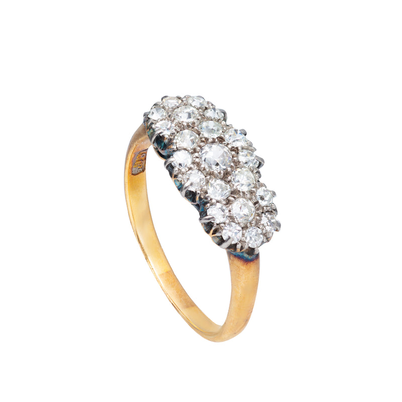 Triple Cluster Diamond Ring