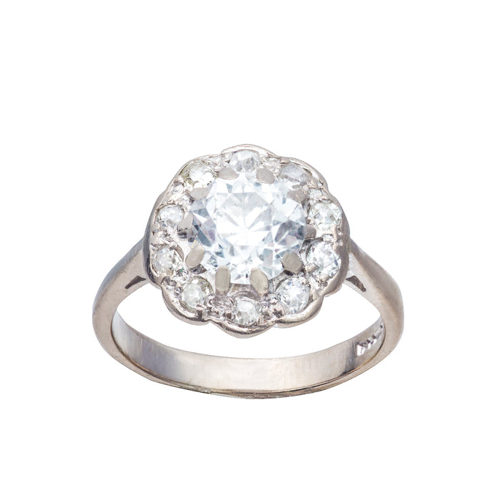 A Diamond Cluster Ring