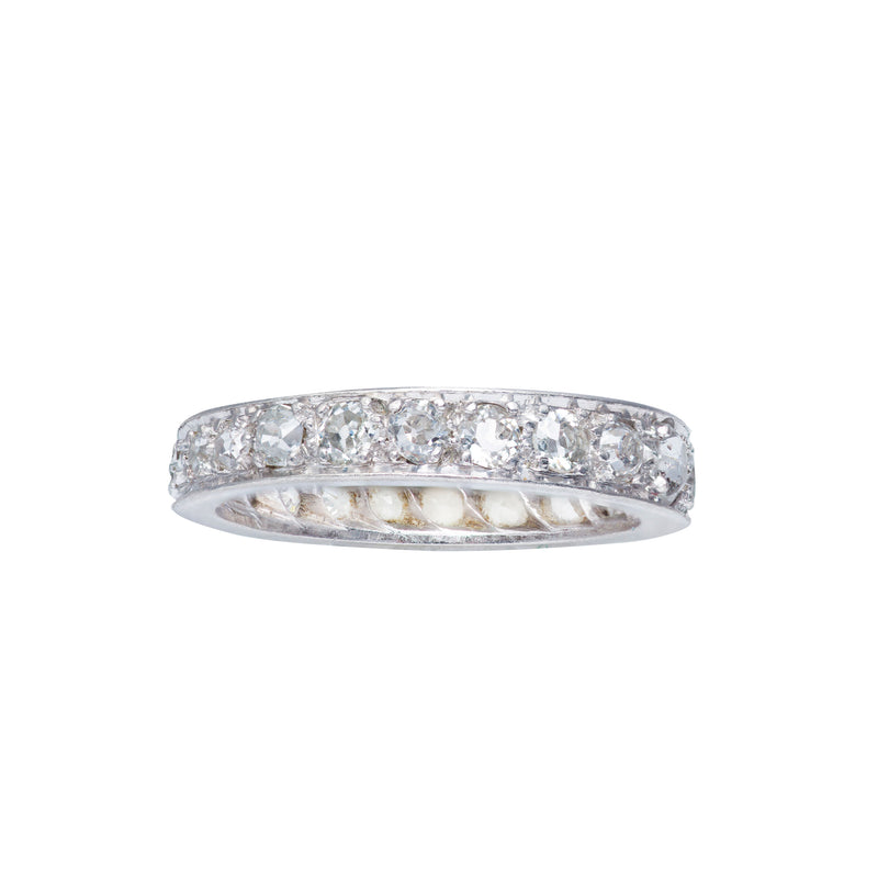 A Deco Diamond Platinum Eternity Ring