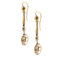 Pair of Diamond Sapphire Earrings