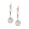A Pair of Diamond Sapphire Earrings