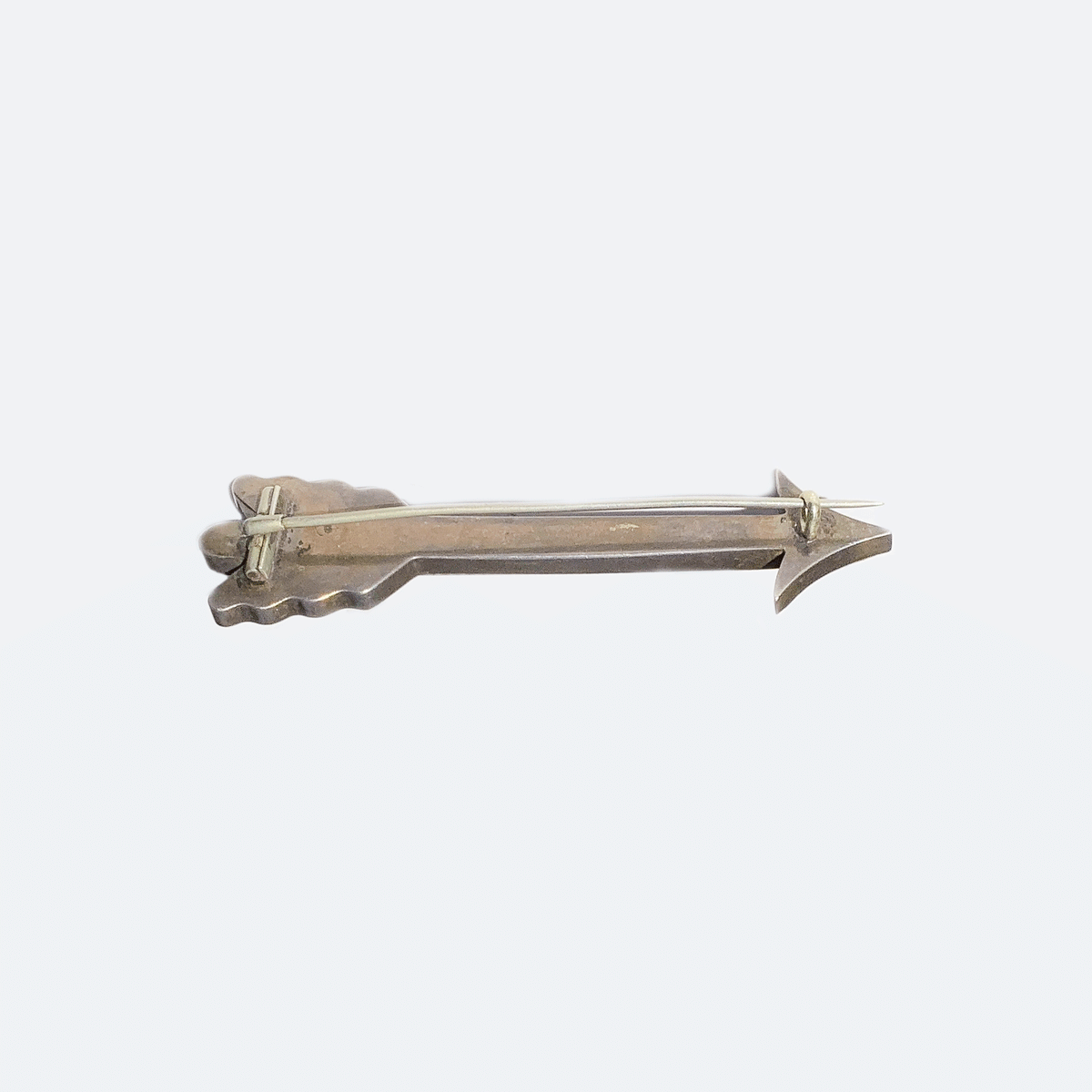 Victorian Silver & Agate Arrow Brooch