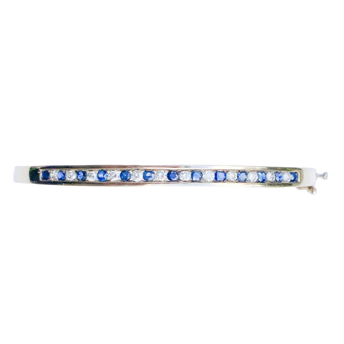 9ct Gold, Sapphire & Diamond Bangle