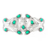 A Silver Chrysoprase Bat Belt Buckle