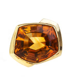 A Gold Citrine Ring
