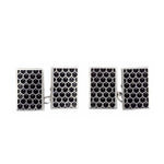 A Pair of Silver Black Enamel Cufflinks