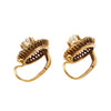 A pair of Russian Gold and Diamond Earrings by Khlebnikov
