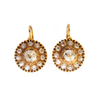 A pair of Russian Gold and Diamond Earrings by Khlebnikov