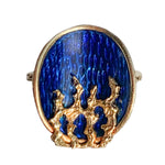 An Italian 1960s Gold Fire and Ice Ring
