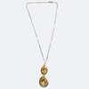 Gold, Citrine Pendant & Chain