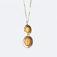 Gold, Citrine Pendant & Chain