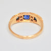 Edwardian three Sapphire & Diamond 18ct Gold ring
