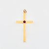 Edwardian Blood red Ruby 18ct Gold Cross
