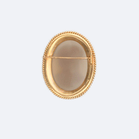 18ct gold hardstone cameo brooch