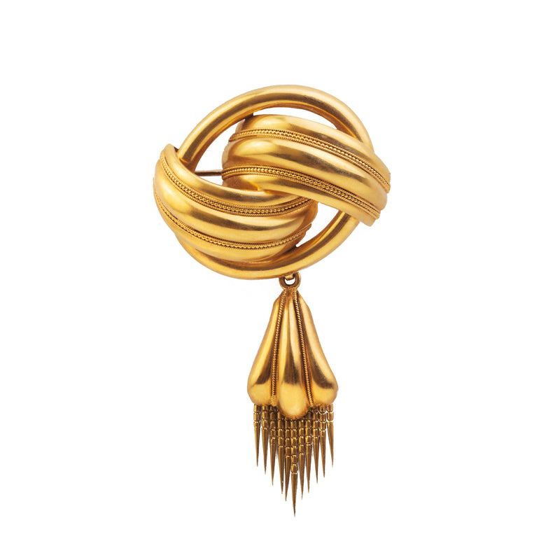 An Antique Gold Knot Brooch