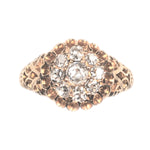 An Openwork top Diamond Cluster Ring