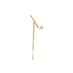 A Gold Sapphire Pearl Golf Club Tie Pin