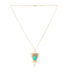 A Turquoise Gold Pendant by Archibald Knox