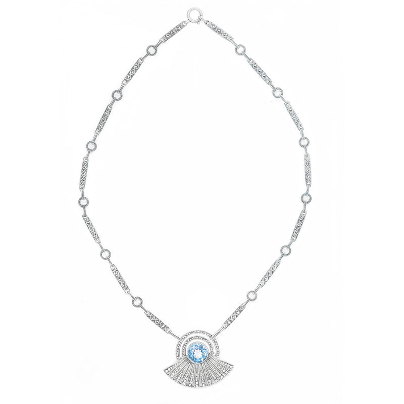A Marcasite Spinel Necklace by Theodor Farnher