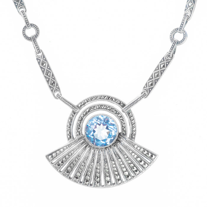 Marcasite Spinel Necklace by Theodor Farnher