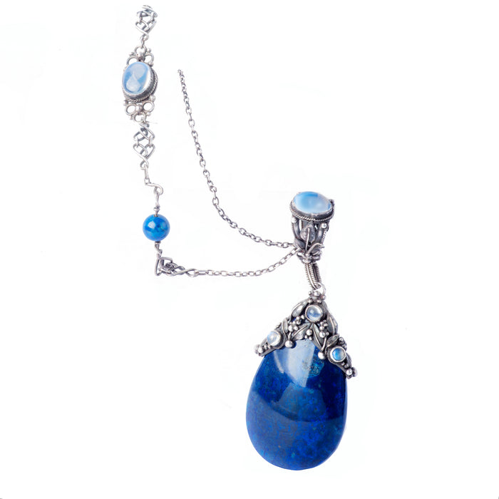 Lapis Moonstone Silver Pendant by Amy Sandheim