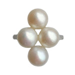 A 4 Cultured Pearl Platinum Ring c.1920s