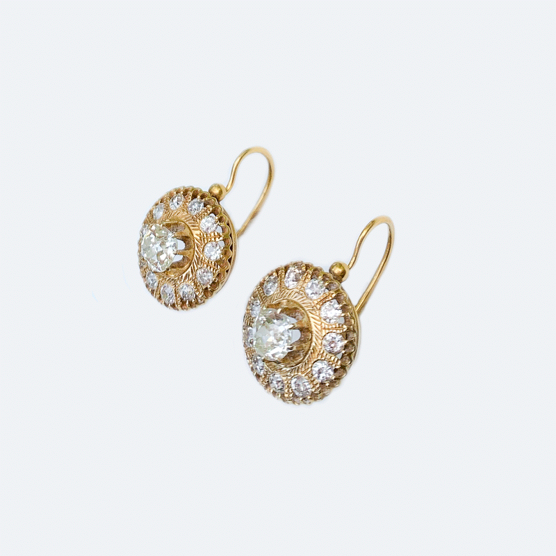 18ct Gold & Diamond Earrings