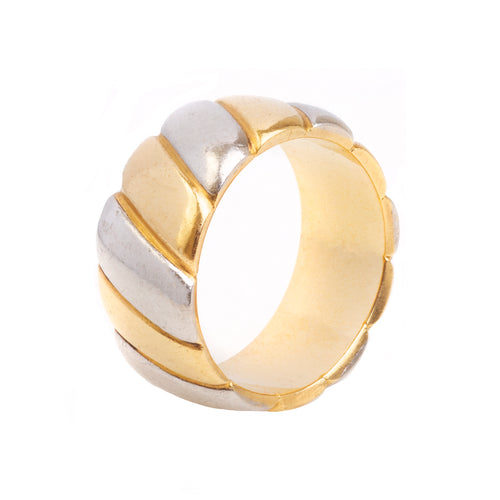 A French Gold Platinum Ring
