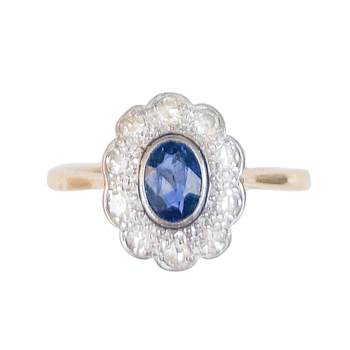 A Sapphire and Diamond ring