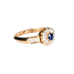 A Sapphire Diamond Gold Ring